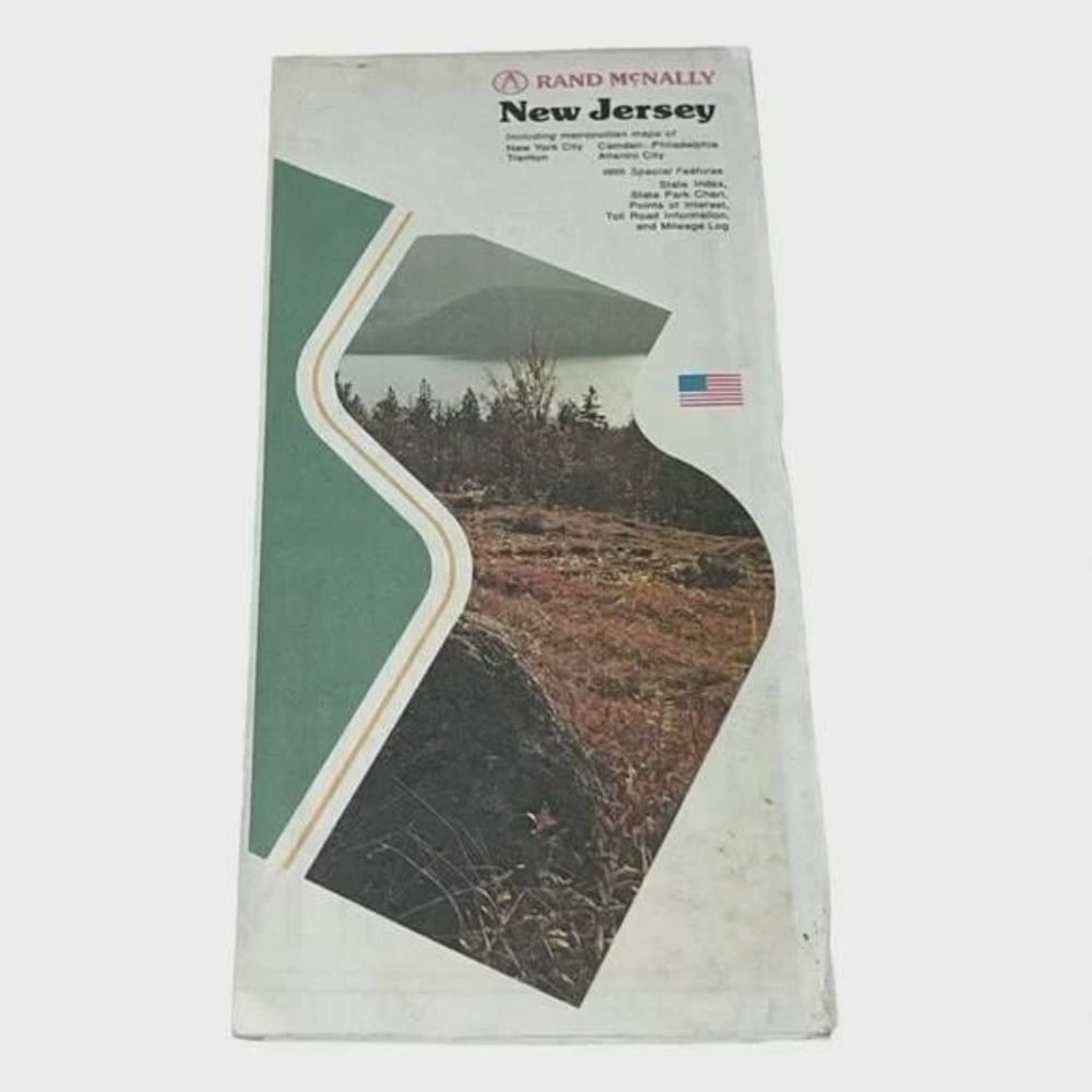 Rand McNally Map of New Jersey Vintage 1970